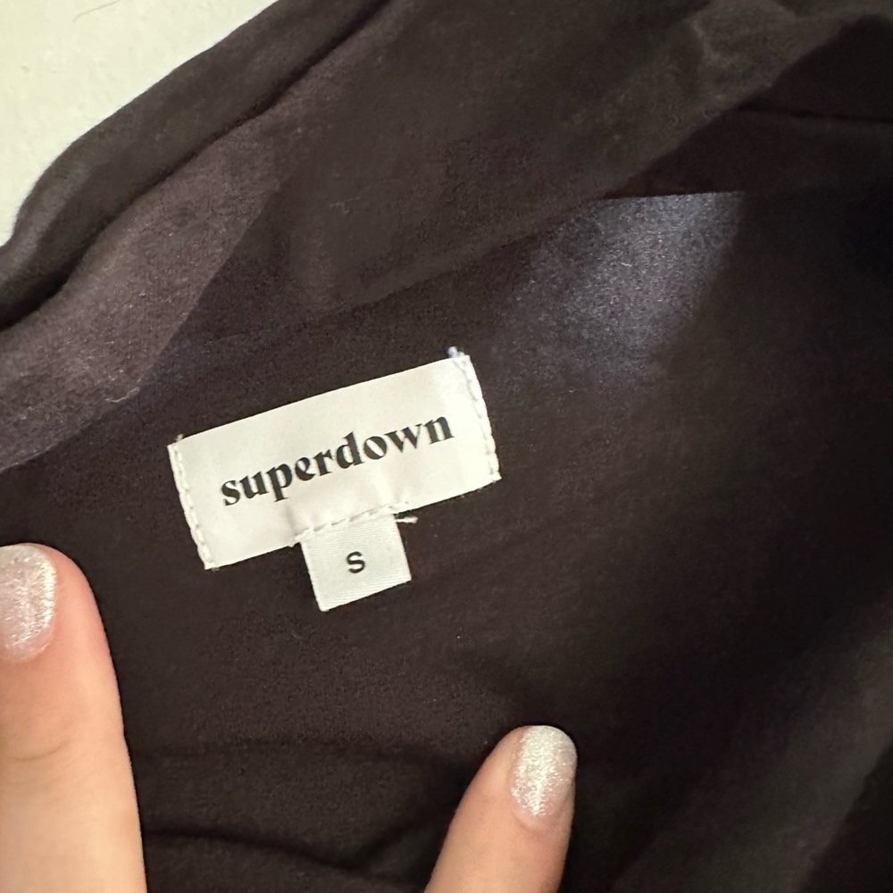 Superdown Black Cut Out One Shoulder Bodysuit Size Small EUC - Picture 5 of 6